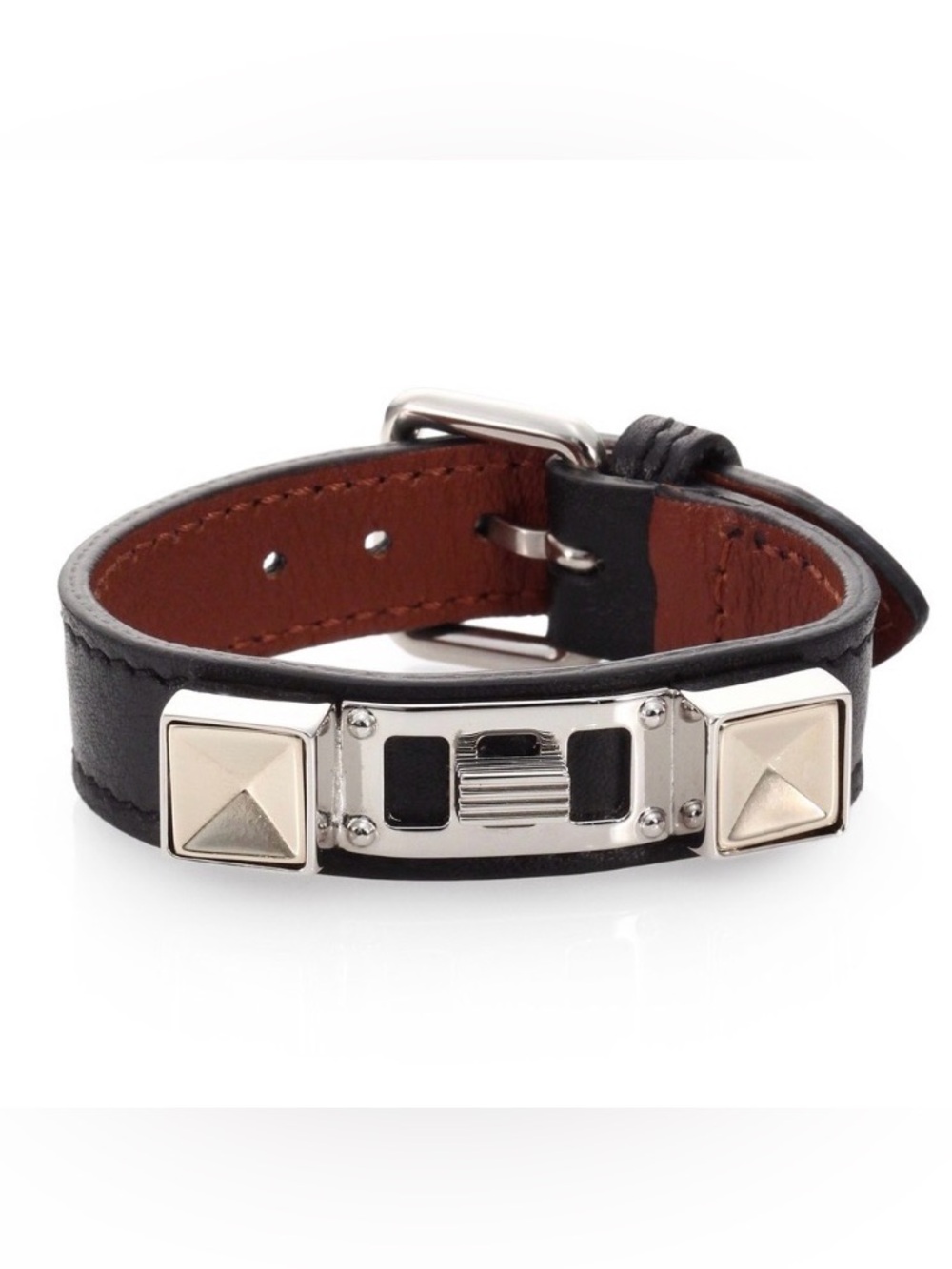 Proenza Schouler Signature PS11 Black Calfskin Leather Bracelet